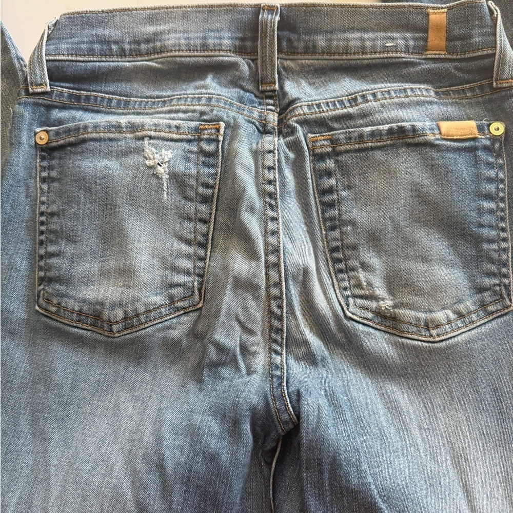 7 For All Mankind Distressed Skinny Jeans - Picture 4 of 7